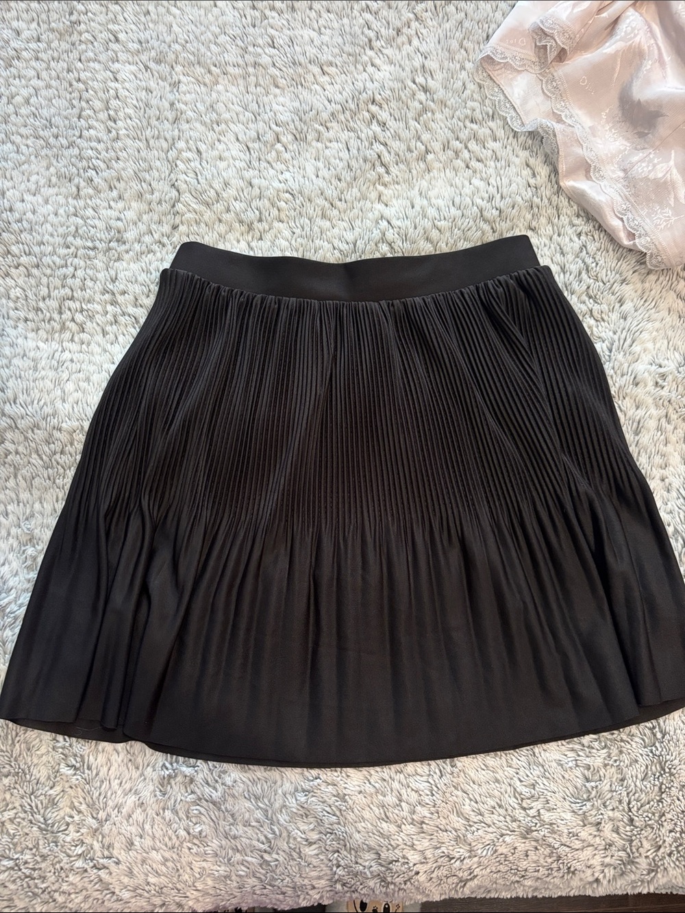 Reserved Black Pleated Skater Skirt
